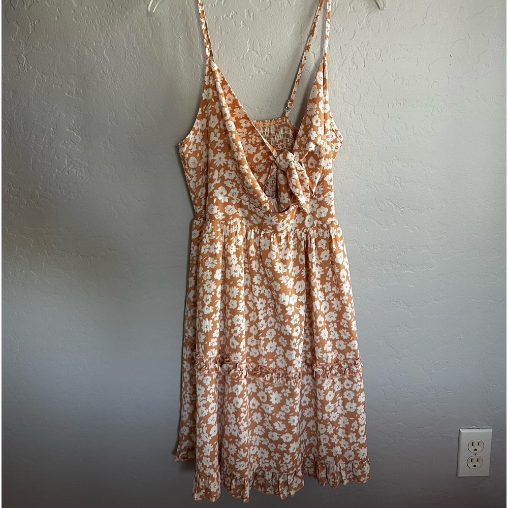 Pretty orange flower dress